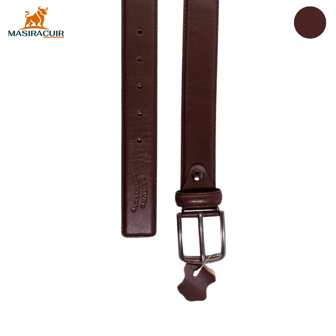 Ceinture en cuir, chocolat